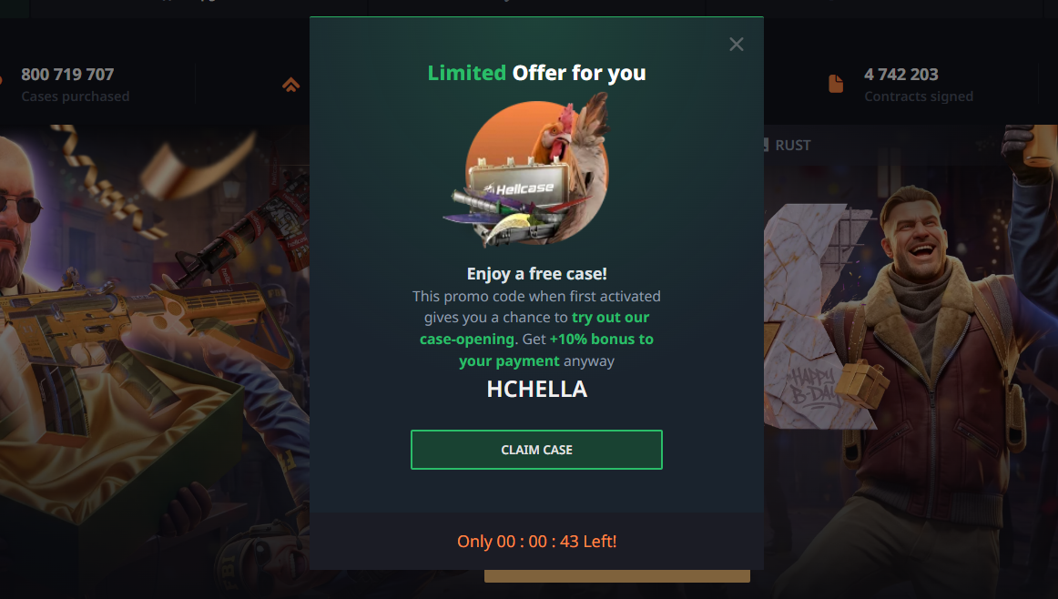 Hellcase bonus sistemi nasıl çalışır